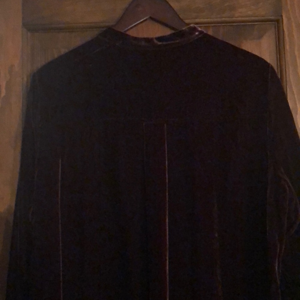 ❌SOLD❌NWT EILEEN FISHER Cassis Silk Velvet Shirt Dress Size L - Picture 15 of 16